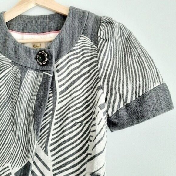TAIKONHU Anthropologie Flights Of Fancy Short Sleeve Crop Jacket Sz 4 - Picture 5 of 15